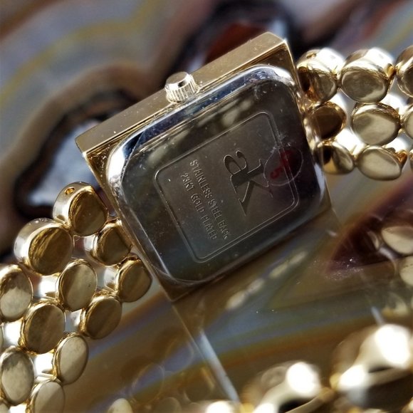 New ADEE KAYE Gold Swarovski Crystal Watch - Picture 6 of 6